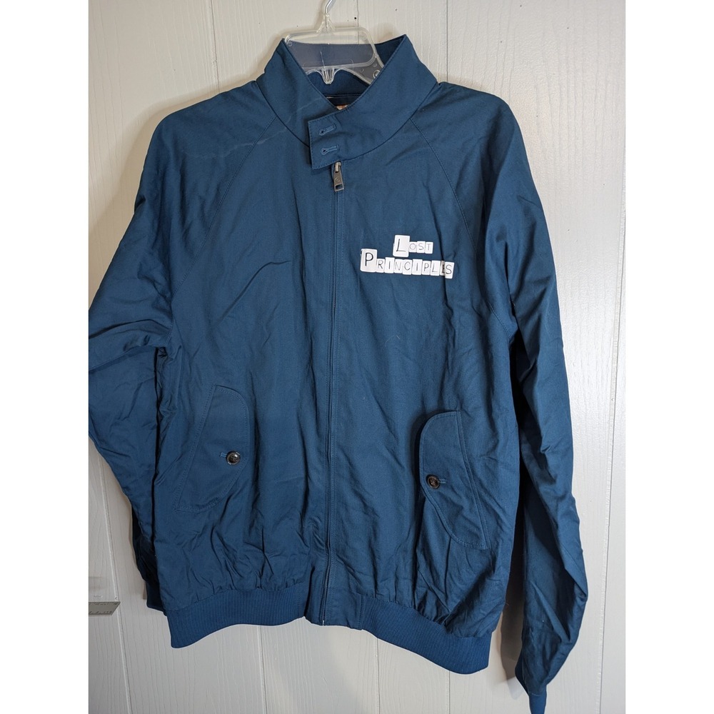 Ben Sherman mens m jacket LOST PRINCIPLES logos Rare One of a kind Harrington
